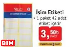 STUDİ İSİM ETİKETİ
